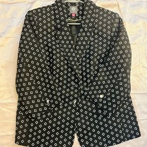 Vince Camuto Black and White Diamond Blazer/Jacket